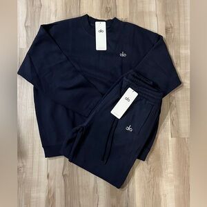Alo Blue Sweatshirt and Joggers Set